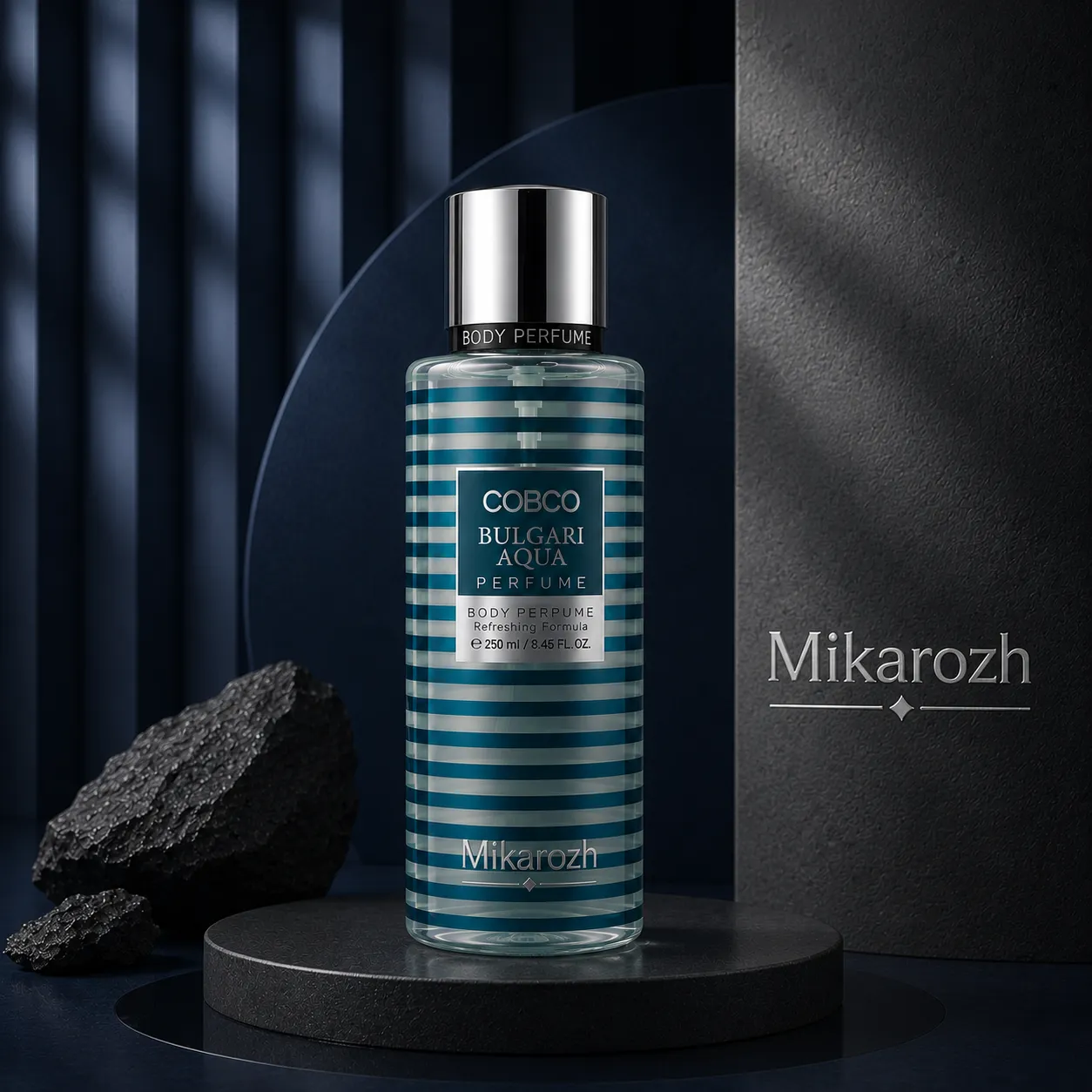 بادی اسپلش مردانه کوبکو مدل Bvlgari Aqva حجم 250 میلی‌لیتر