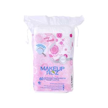 پد مربعی پاک کننده آرایش صورت میکاپ رز مدل Fresh بسته 60 عددی