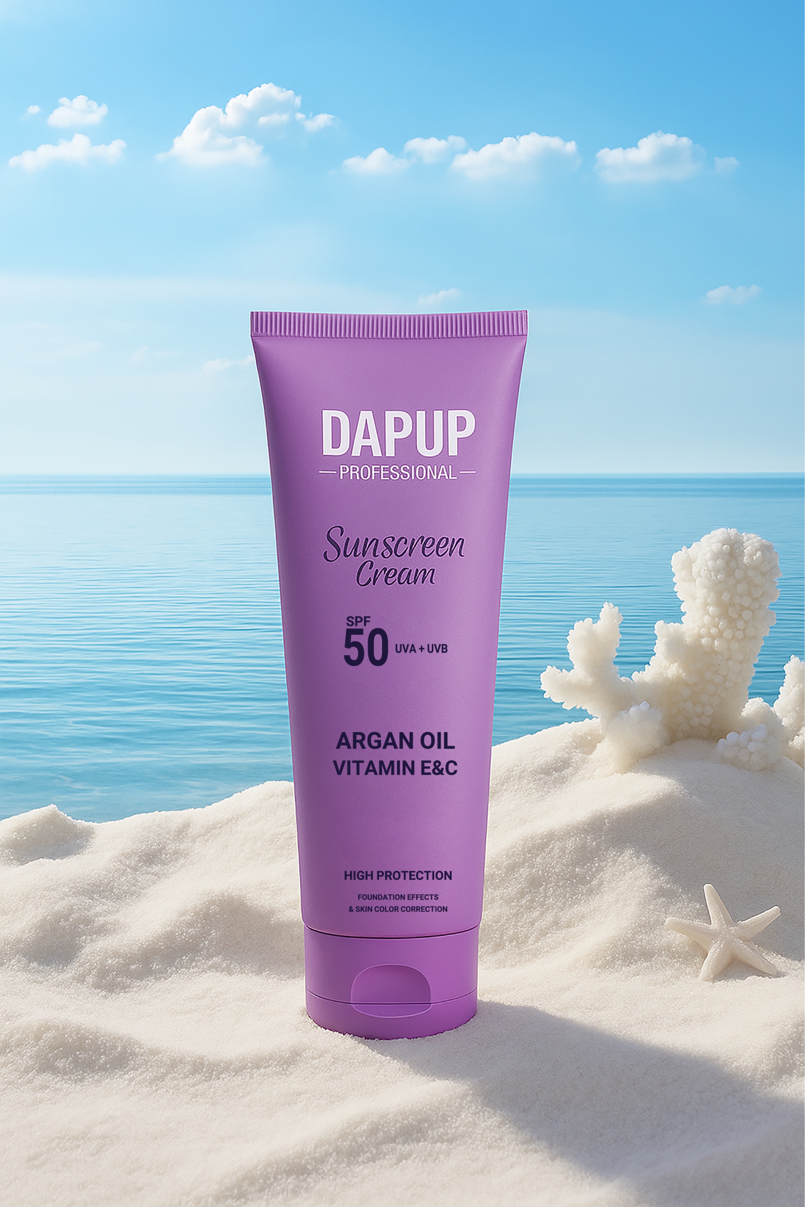 کرم ضد آفتاب SPF50 رنگی دپاپ 50 میلی لیتر